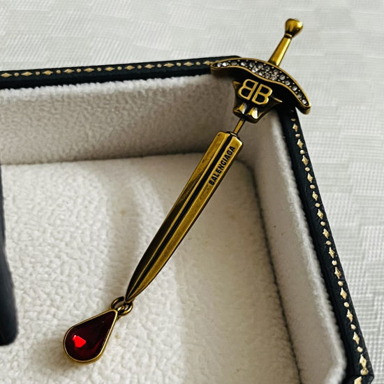Balenciaga Trendy 18K Gold Plated Unique Earrings