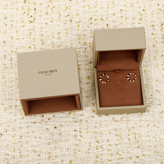 Chaumet Gold Earrings with Diamond Accents