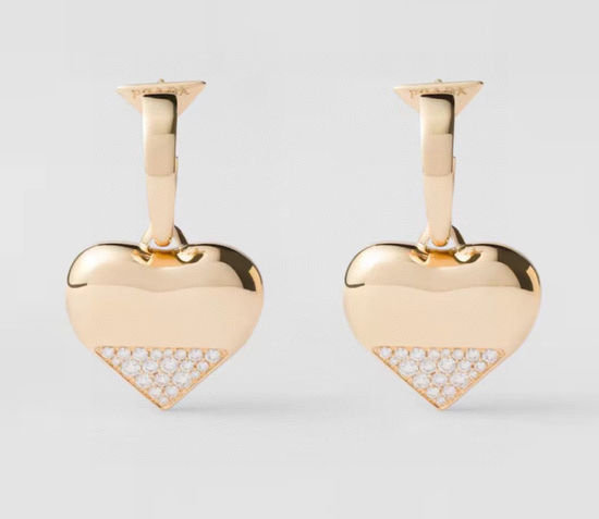 Prada Classic Minimalist Versatile Triangle Stud Earrings