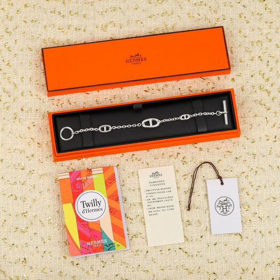 Hermes Polished Anchor Chain Link Bracelet