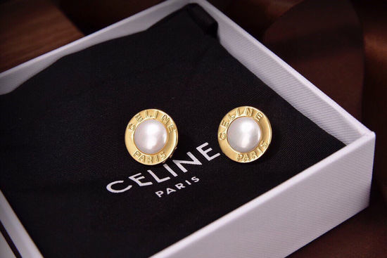 Celine Stylish Pearl Stud Earrings Distinctive Design
