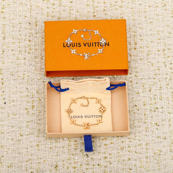 Louis Vuitton LV Elegant Carved Flower Bracelet with Details