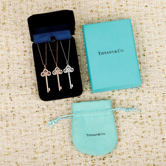 Tiffany & Co. Iris Key Pendant Necklace