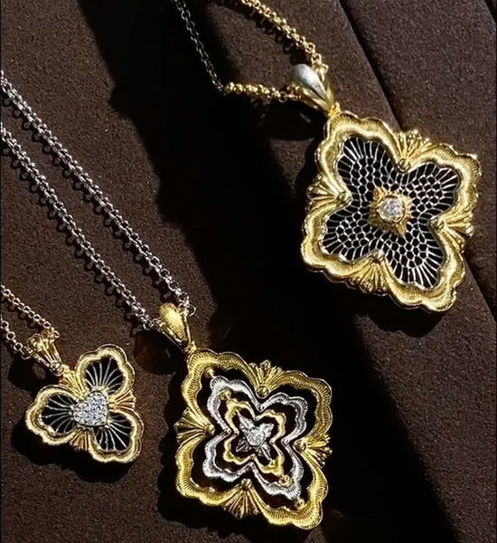 Buccellati Rotating Two-tone Pendant Necklace