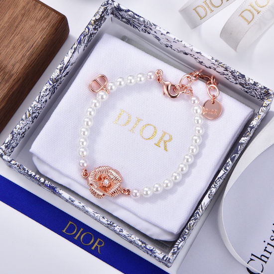 Christian Dior CD Rose Flower Design Stud Earrings