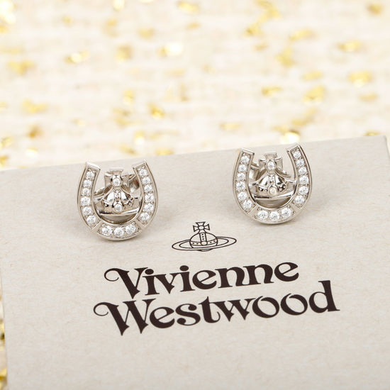 Vivienne Westhood Delicate Horseshoe Shaped Stud Earrings