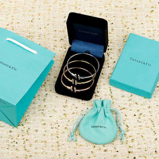 Tiffany & Co. Full Diamond Minimalist Cuff Bangle