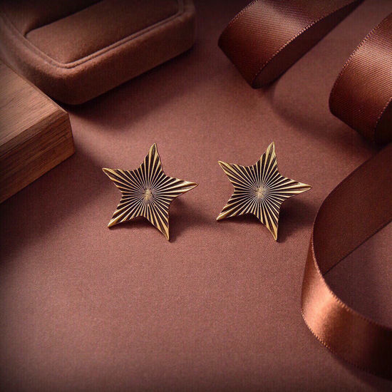 Yves Saint Laurent YSL Five Point Star Stud Earrings