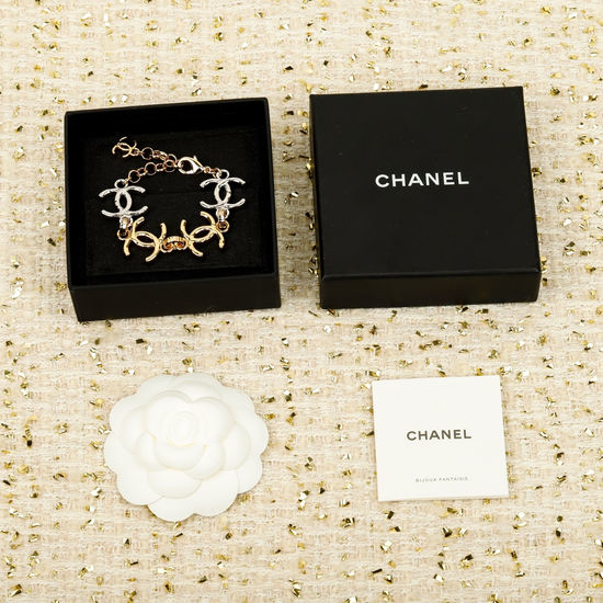 Chanel Two-tone Large Bracelet Classic Design