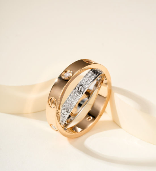 Cartier Double Cross Two Tone Ring