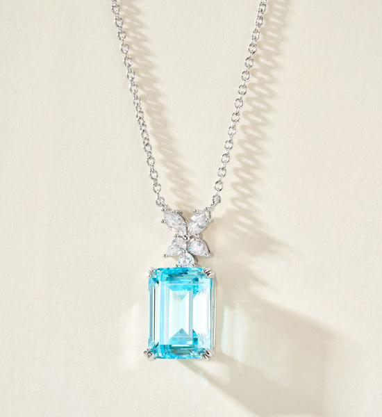 Harry Winston Blue Gradient Gemstone Diamond Necklace