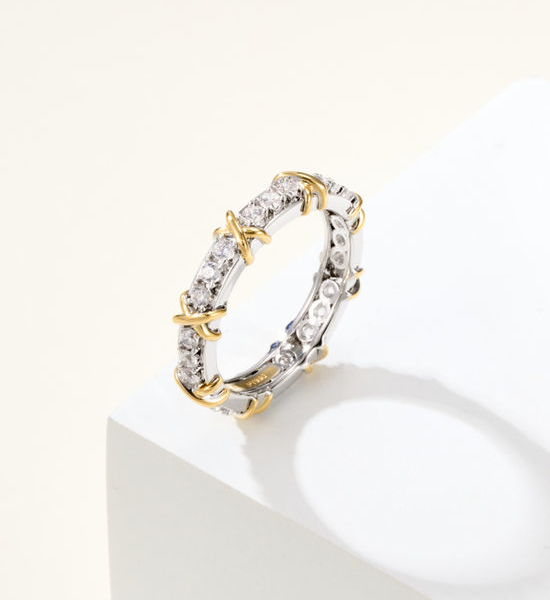 Tiffany & Co. Diamond X Symbol Classic Design Ring