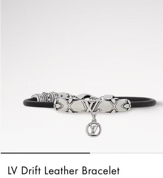Louis Vuitton LV Embossed Pattern Leather Wrap Bracelet