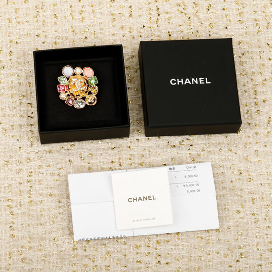 Chanel Classic Colorful Rhinestone Brooch