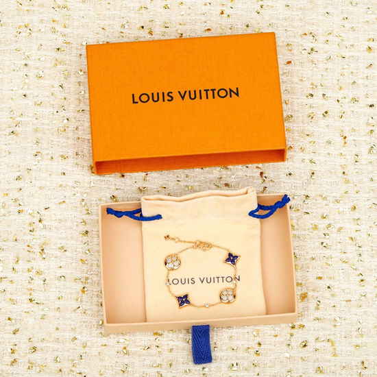 Louis Vuitton LV Floral Shell 18K Gold Diamond Bracelet
