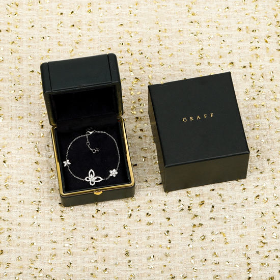 Fendi Diamond Hollow Butterfly Flower Bracelet