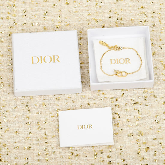 Christian Dior CD Bee Design Charm Bracelet