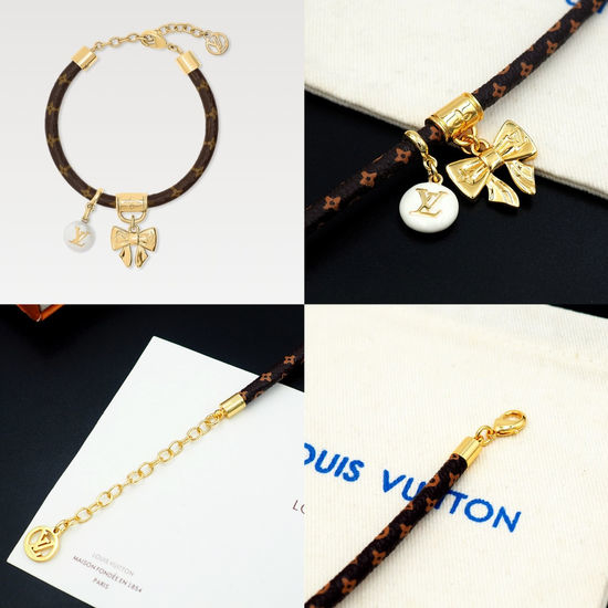 Louis Vuitton LV Elegant Bow Bracelet With Fabric Cord