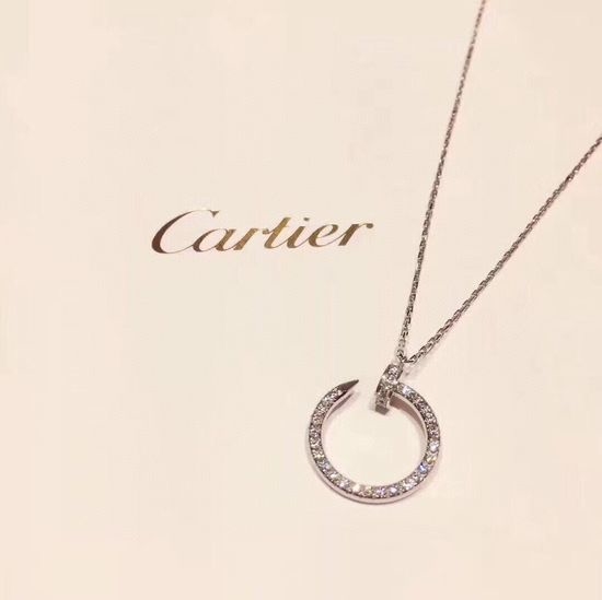 Cartier Diamond Studded Nail Necklace Reversible Wear