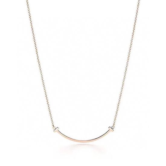 Tiffany & Co. Adjustable Polished Smile Pendant Necklace