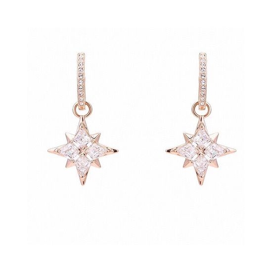 Swarovski Four-pointed Star Dual-use Earrings