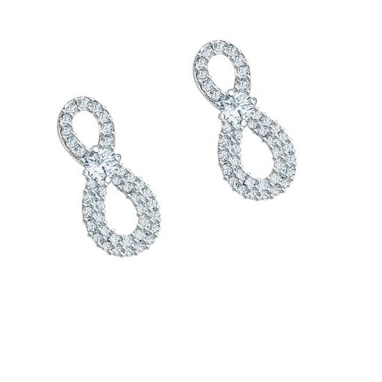 Swarovski Crystal Eight Ring Earrings