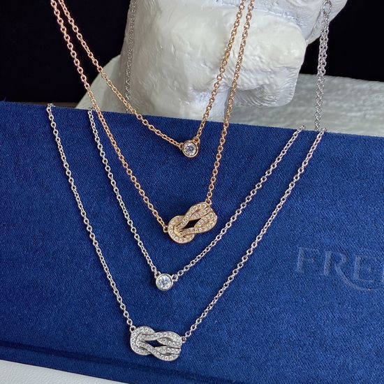 Fred Dainty Double Layer Pendant Necklace