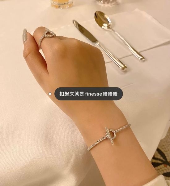 Hermes Full Diamond OT Clasp Bracelet