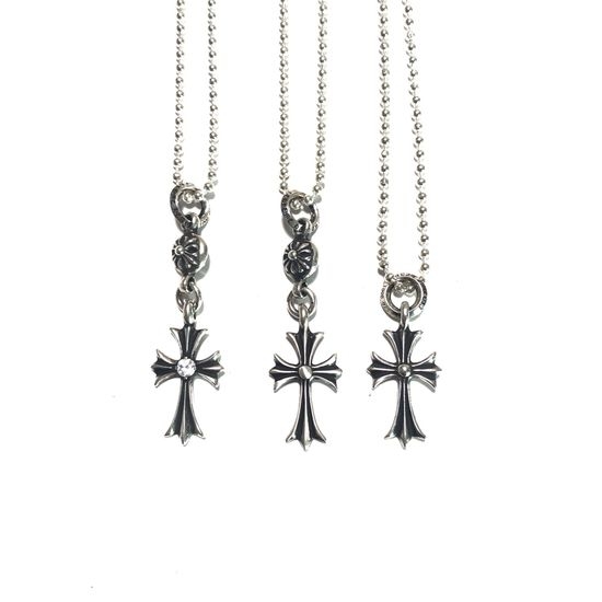Chrome Hearts Classic Cross Beaded Pendant Necklace