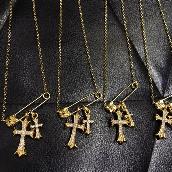 Chrome Hearts Pin Cross Pendant Necklace Long Lasting