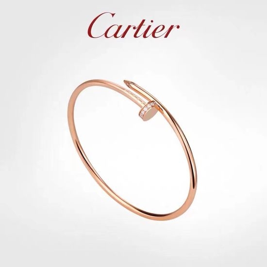 Cartier Diamond Inlaid Narrow Cuff Bracelet