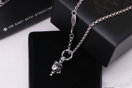 Chrome Hearts Rolling Stone Tongue Bead Necklace