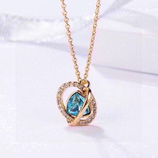 Swarovski Heart Shape Pendant Clavicle Chain Necklace