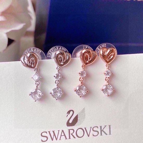 Swarovski Love Knot Heart Earrings Studs