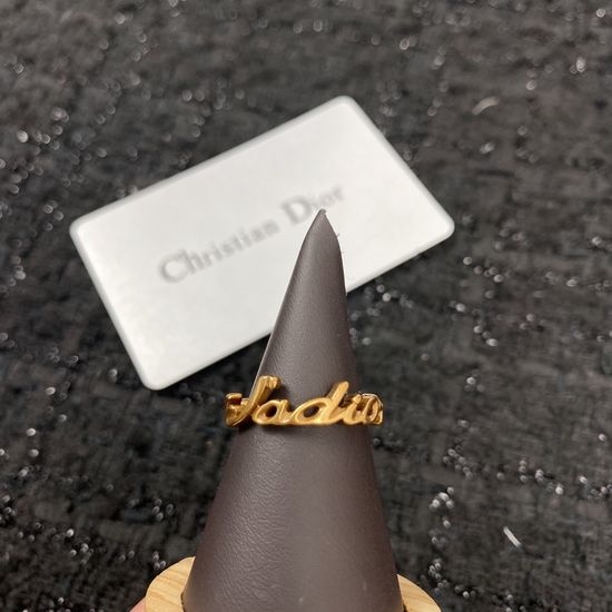Christian Dior CD Minimalist Logo Detail Ring