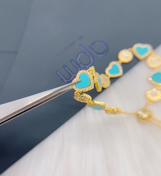 Apm monaco Blue Heart Diamond Sun Bracelet