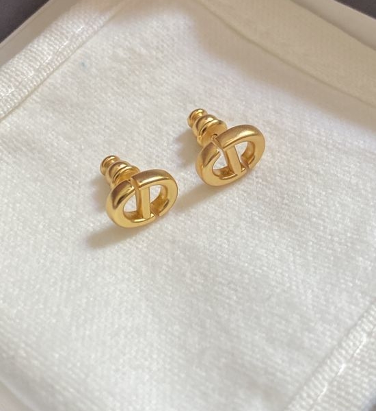 Christian Dior CD Matte Mini CD Stud Earrings
