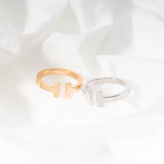 Tiffany & Co. Square T-shaped Alloy Ring
