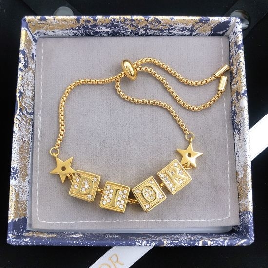 Christian Dior CD Cube with Letters Diamonds Hand Chain