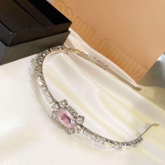 Miu Miu Crystal Rhinestone Padded Hair Hoop