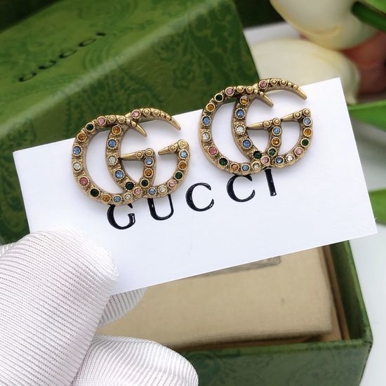 Gucci Colorful Crystal Stud Earrings