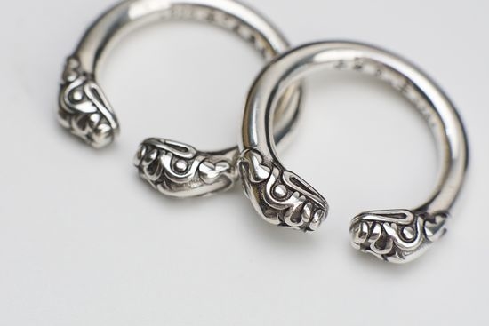 Chrome Hearts Double Dragon Head Design Ring