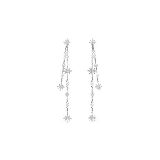 Apm monaco Meteor Pearl Earrings with Tassel Charm
