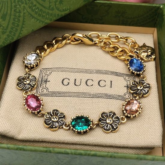 Gucci Colorful Rhinestone Bracelet