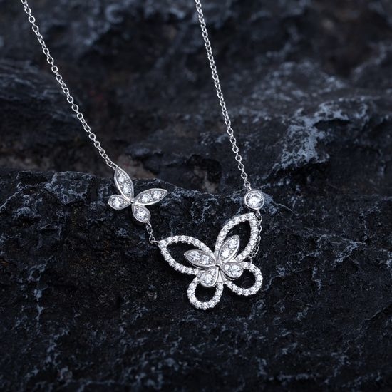 Graff Diamond Inlaid Butterfly Necklace
