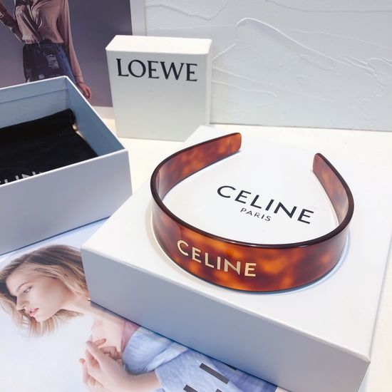 Celine Resin Letter Engraved Hair Hoop