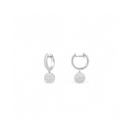 Apm monaco Glitter Disco Ball Hoop Earrings