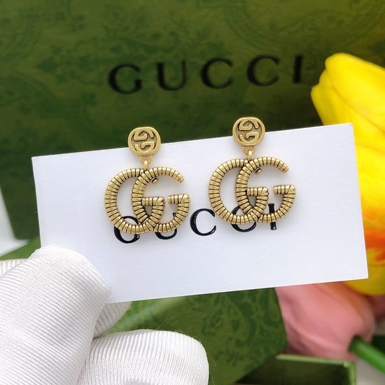 Gucci Classic Interlocking Design Stud Earrings