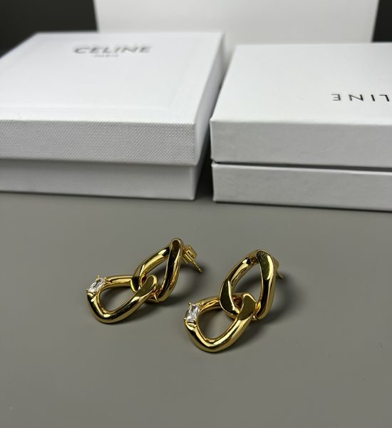 Celine Zircon Stud Earrings Minimalist Fashion Durable Jewelry