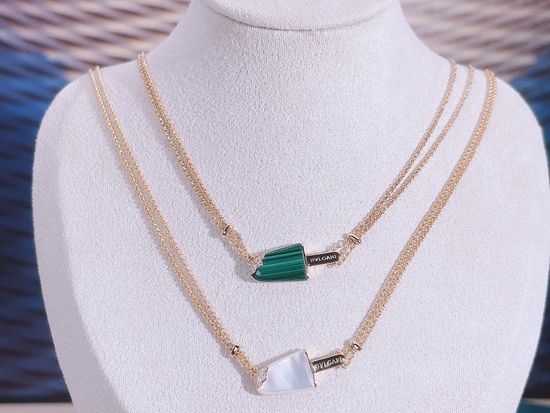 Bottega Veneta BV Natural Malachite Ice Cream Necklace